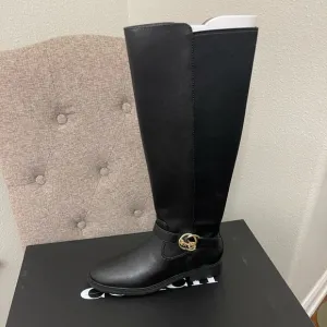 COACH Farrah Leather Boot Black Size 7.5