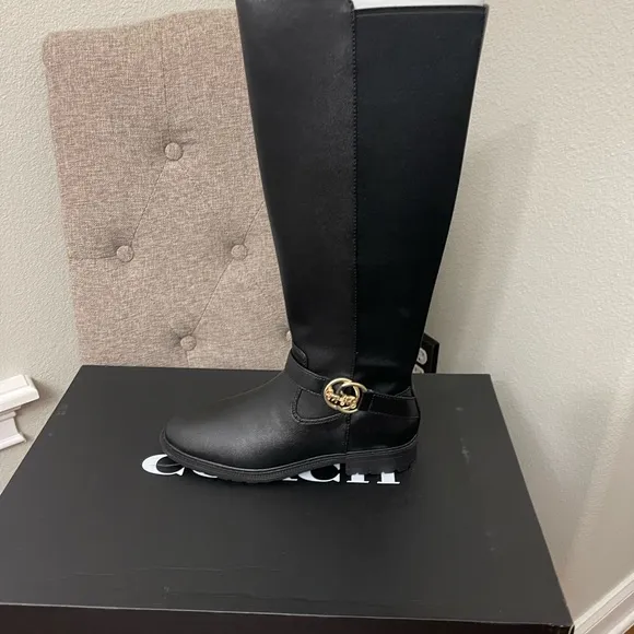 COACH Farrah Leather Boot Black Size 7.5
