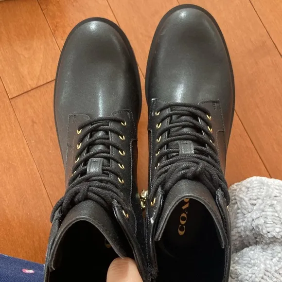 Coach leather boots. 7.5