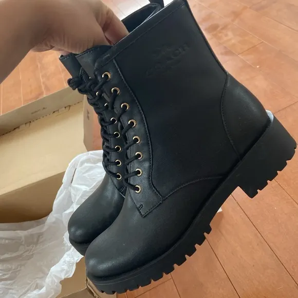 Coach leather boots. 7.5