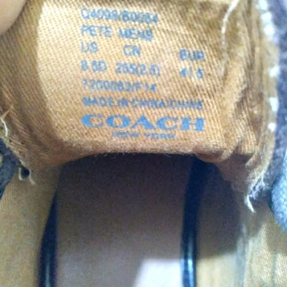 Coach Men Leather Brown shoes Size 8.5
