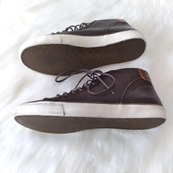Coach Men Leather Brown shoes Size 8.5