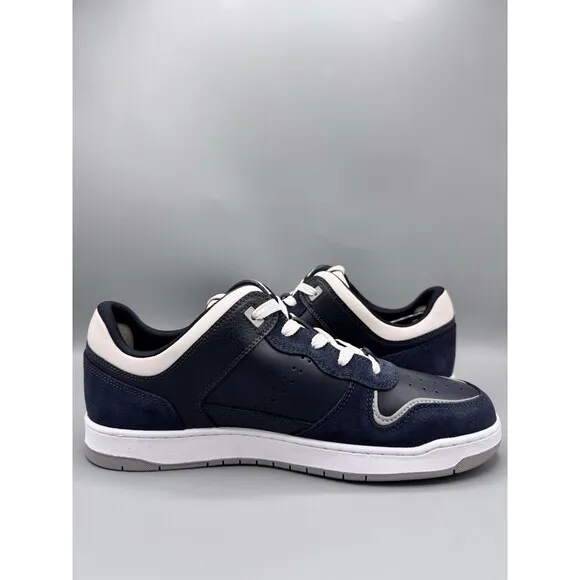 COACH Men's C201 Suede And Leather Sneakers, Midnight Navy, Size 10.5 D