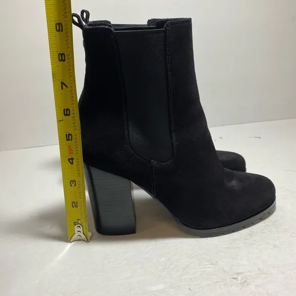 Coach Odelle Black Suede Chelsea Boots Women's Ankle Boots Size 7.5