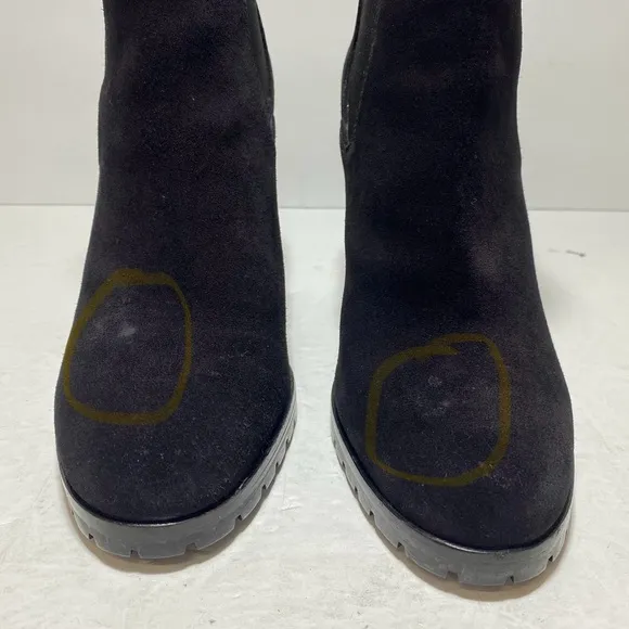 Coach Odelle Black Suede Chelsea Boots Women's Ankle Boots Size 7.5