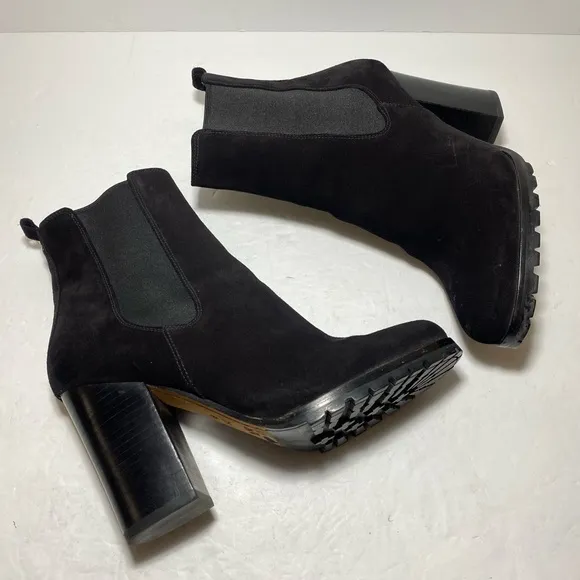 Coach Odelle Black Suede Chelsea Boots Women's Ankle Boots Size 7.5