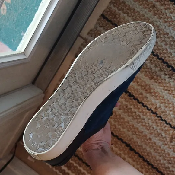 Coach Perkins trainer Camo suede &amp; leather navy &amp; indigo sneakers 10