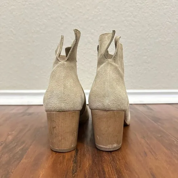 COCLICO Beige Soft Suede Ankle Boots Booties