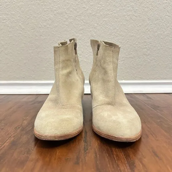 COCLICO Beige Soft Suede Ankle Boots Booties