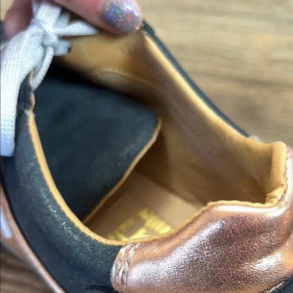 CoFi Genuine Leather Women's Size 8.5 Navy &amp; Metallic Pink Holly Sneakers