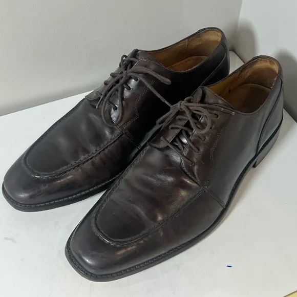 Cole Haan 11.5 Brown Derby Classic Dress Shoes Full Grain Leather Business