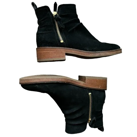 Cole Haan Black Suede Ankle Boots 6