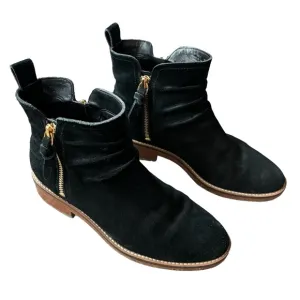 Cole Haan Black Suede Ankle Boots 6