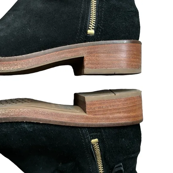 Cole Haan Black Suede Ankle Boots 6