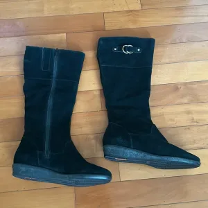 Cole haan black suede boots size 11 m