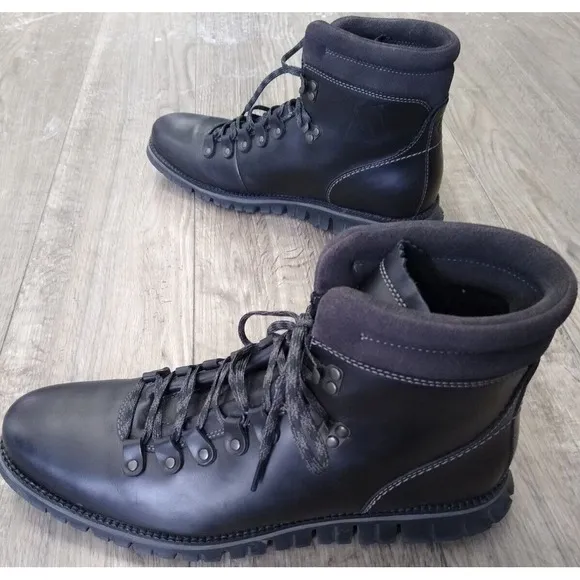 Cole Haan Boots Men's 11.5M Zerogrand Waterproof Hiker Ankle Black Comfort Elite