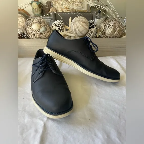 Cole Haan C22766 Mens Blue Grand OS Plain Toe Oxford Casual Shoes
