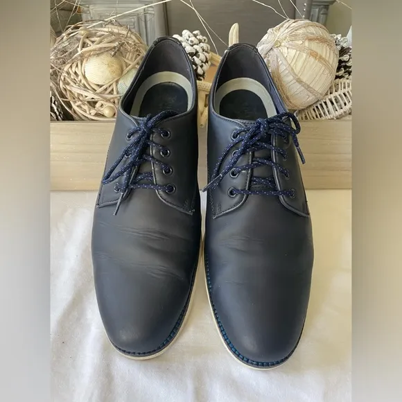 Cole Haan C22766 Mens Blue Grand OS Plain Toe Oxford Casual Shoes