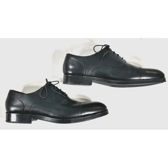 Cole Haan Classic Black Leather Cap Toe Oxford Dress Shoes Grand 0s Mens 12M EUC