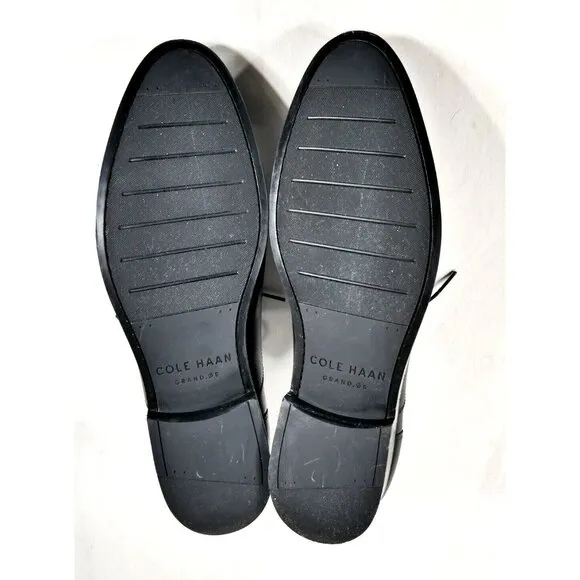 Cole Haan Classic Black Leather Cap Toe Oxford Dress Shoes Grand 0s Mens 12M EUC