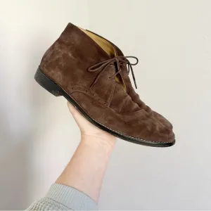 Cole Haan Grand Brown Suede Leather Almond Toe Cambridge Chukka Boots