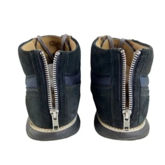 Cole Haan Grand OS Suede Canvas High Top Sneakers