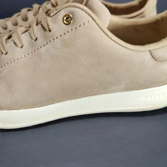 Cole Haan GrandPro Lace Up Tennis Sneaker Bleached Tan Men's Shoe Size 7M