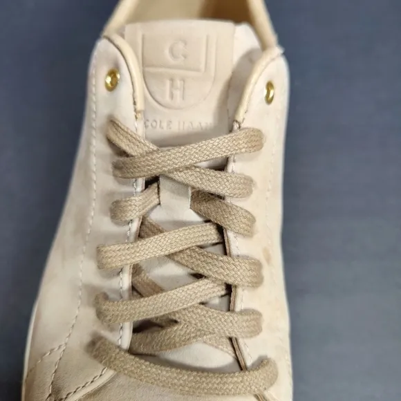 Cole Haan GrandPro Lace Up Tennis Sneaker Bleached Tan Men's Shoe Size 7M