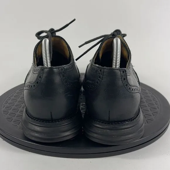 Cole Haan LunarGrand Black Leather Wingtip Oxford Shoes C12597 Men’s Size 9.5