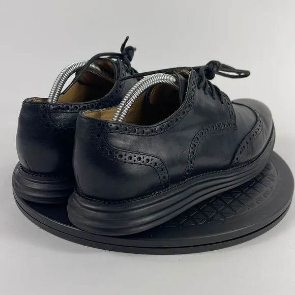 Cole Haan LunarGrand Black Leather Wingtip Oxford Shoes C12597 Men’s Size 9.5