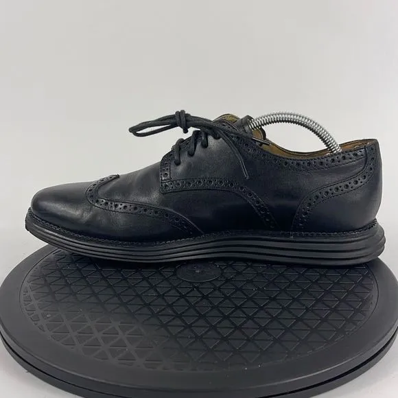 Cole Haan LunarGrand Black Leather Wingtip Oxford Shoes C12597 Men’s Size 9.5