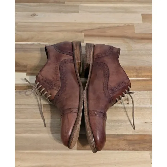 Cole Haan Men's Brown Leather Cap Toe Oxfords Shoes 8.5