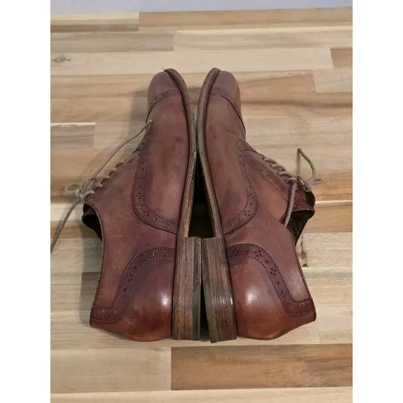 Cole Haan Men's Brown Leather Cap Toe Oxfords Shoes 8.5