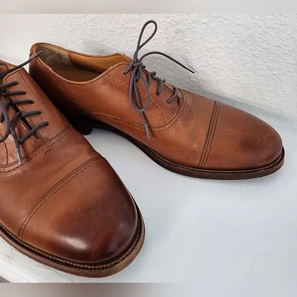 Cole Haan Men's Brown Leather Oxford Shoes Cap Toe