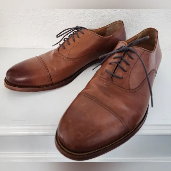 Cole Haan Men's Brown Leather Oxford Shoes Cap Toe