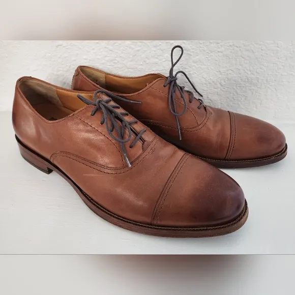 Cole Haan Men's Brown Leather Oxford Shoes Cap Toe