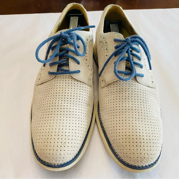 Cole Haan Men’s Genuine Leather Suede Perforated Grand. OS Oxford Shoes Size 9.5