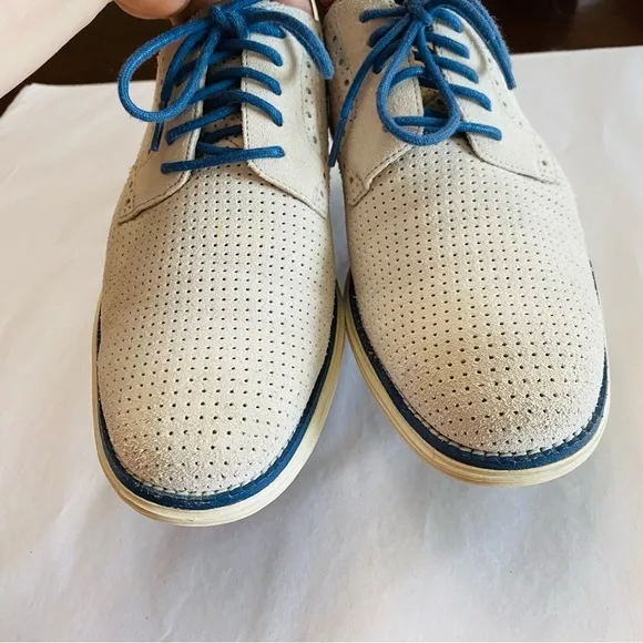 Cole Haan Men’s Genuine Leather Suede Perforated Grand. OS Oxford Shoes Size 9.5
