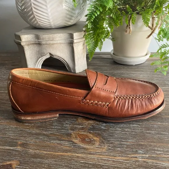 Cole Haan Men’s Grand Pinch Penny Loafer Leather Slip On Shoe Tan Camel Brown 8M