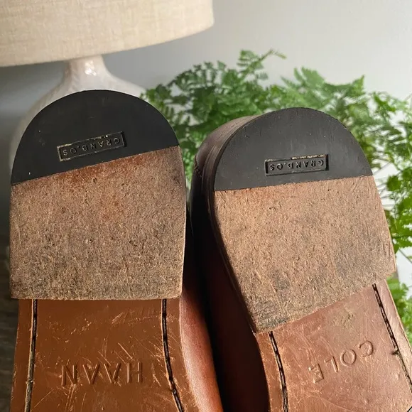 Cole Haan Men’s Grand Pinch Penny Loafer Leather Slip On Shoe Tan Camel Brown 8M