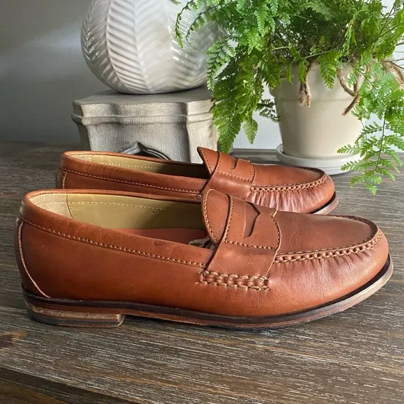 Cole Haan Men’s Grand Pinch Penny Loafer Leather Slip On Shoe Tan Camel Brown 8M
