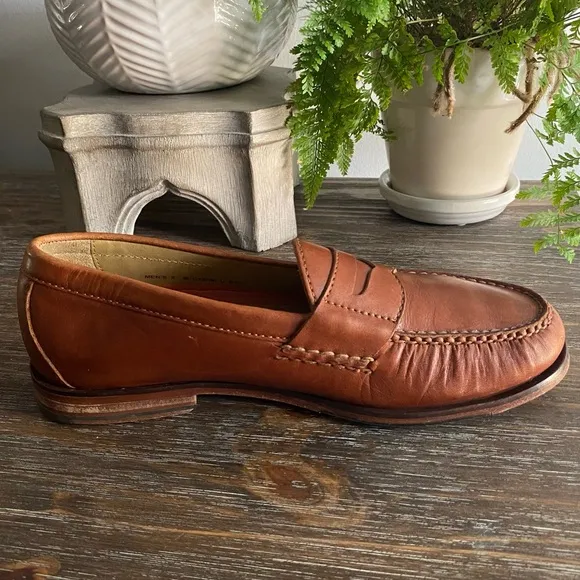 Cole Haan Men’s Grand Pinch Penny Loafer Leather Slip On Shoe Tan Camel Brown 8M
