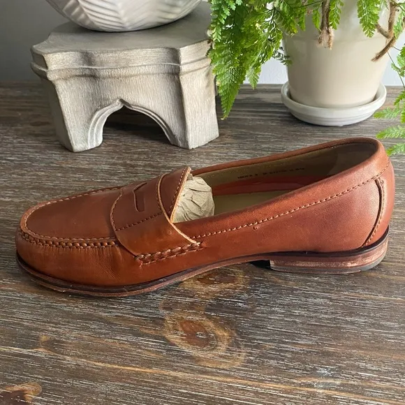 Cole Haan Men’s Grand Pinch Penny Loafer Leather Slip On Shoe Tan Camel Brown 8M
