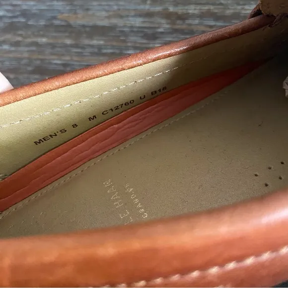 Cole Haan Men’s Grand Pinch Penny Loafer Leather Slip On Shoe Tan Camel Brown 8M
