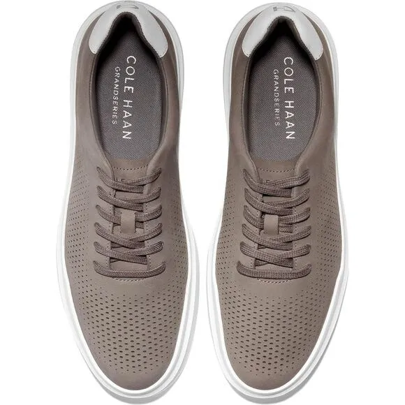 Cole Haan Mens GrandPro Rally Laser Cut Gray Fashion Sneakers Shoes Used