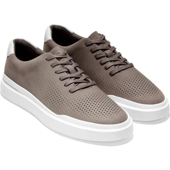 Cole Haan Mens GrandPro Rally Laser Cut Gray Fashion Sneakers Shoes Used