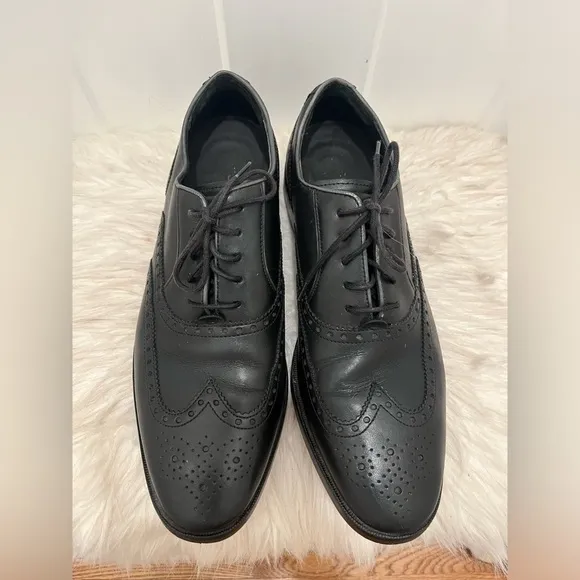 Cole Haan Mens Shoes Hamilton Grand Wing Tip Oxford Black Size 10 Lace up
