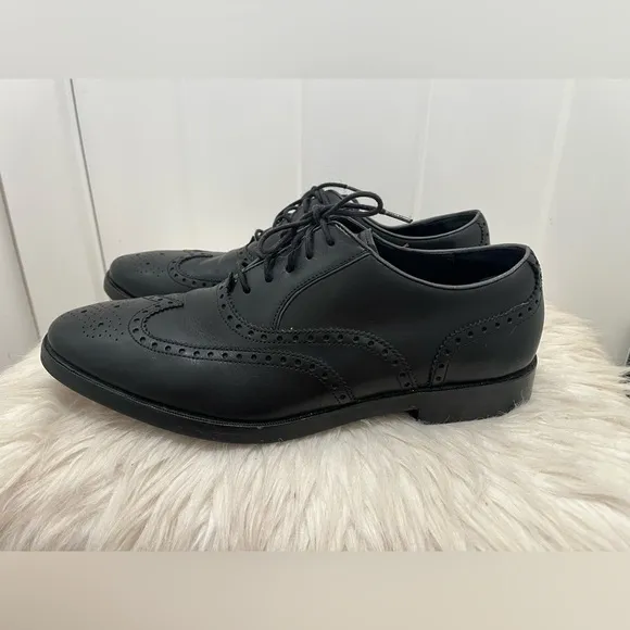 Cole Haan Mens Shoes Hamilton Grand Wing Tip Oxford Black Size 10 Lace up