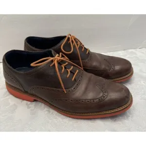 Cole‎ Haan Men’s Size 10.5M Great Jones Wingtip Shoes Brown Orange C11235