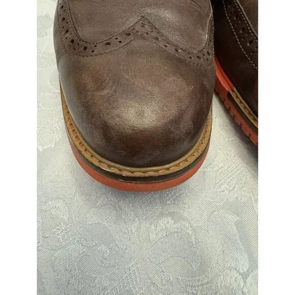 Cole‎ Haan Men’s Size 10.5M Great Jones Wingtip Shoes Brown Orange C11235